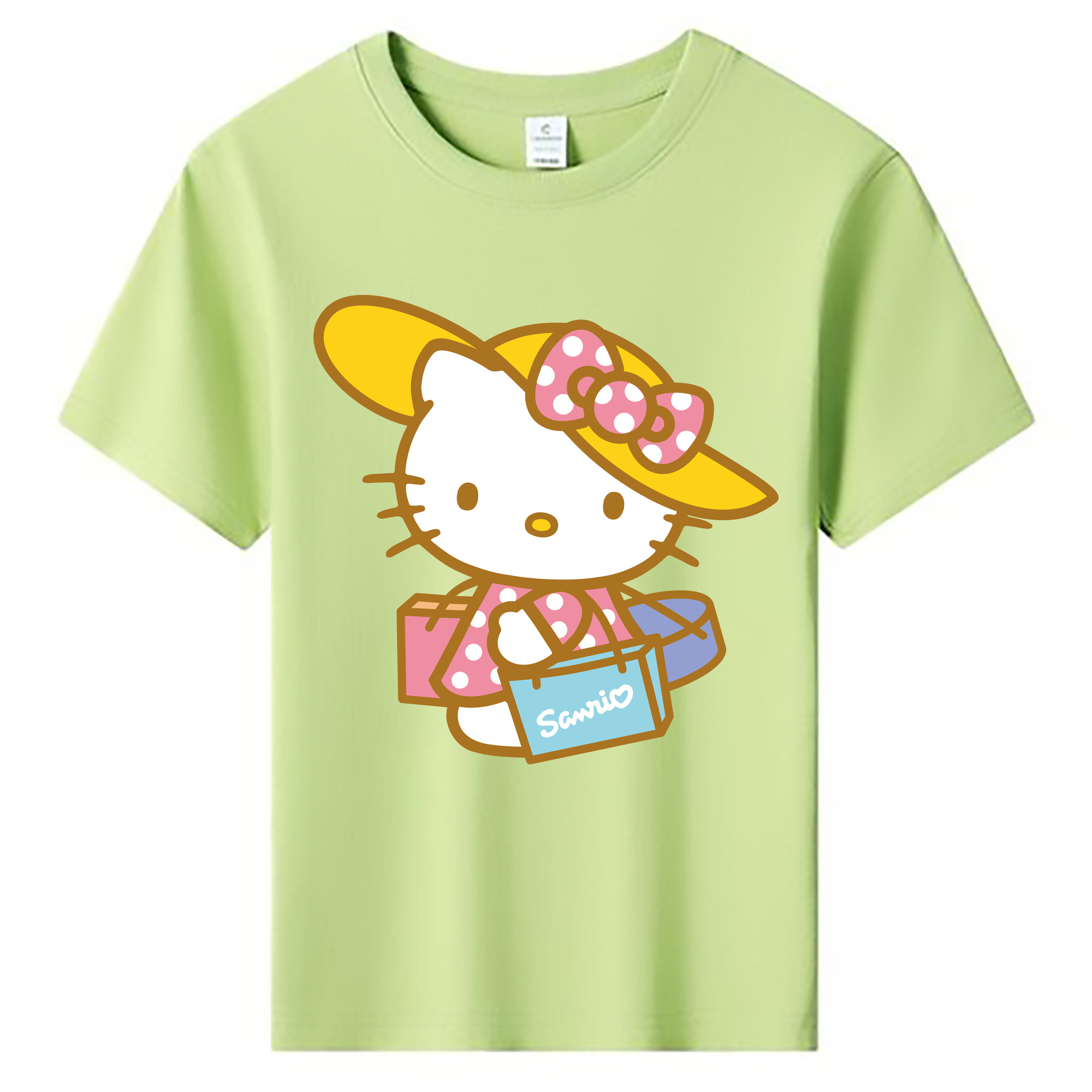 （画像用） Hello Kitty ハローキティ 綿100％キッズTシャツ（フロントプリント）